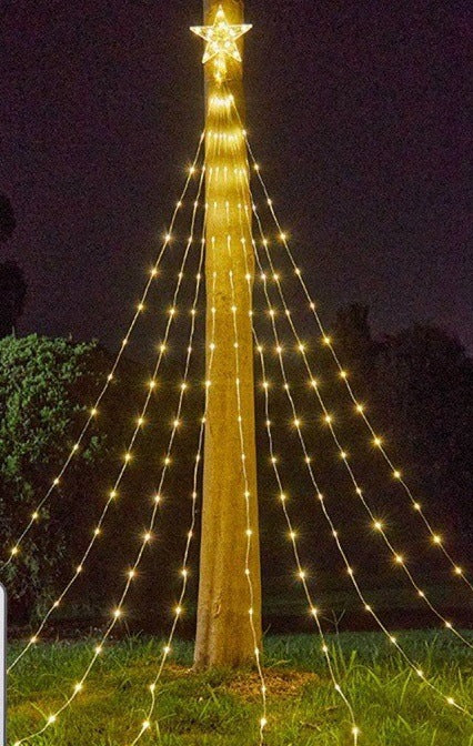 Christmas Leather Wire Tree Top Lights Waterfall Lights