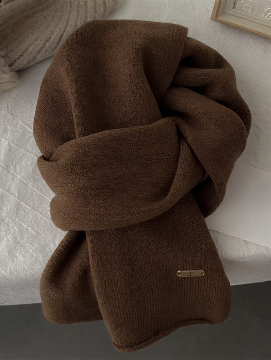Merino Wool Scarf Winter Warm Unisex
