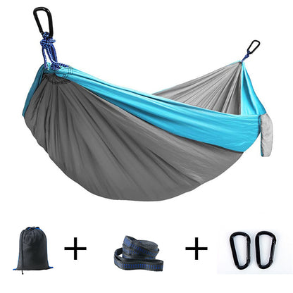 Portable Outdoor Nylon Hammock with Rope