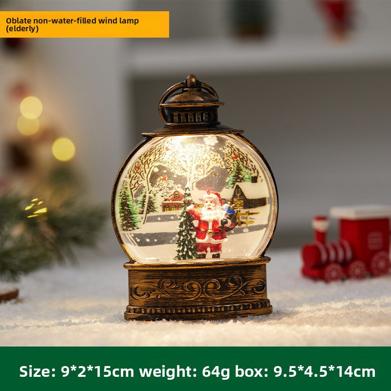 Christmas water-filled small wind lamp decoration item