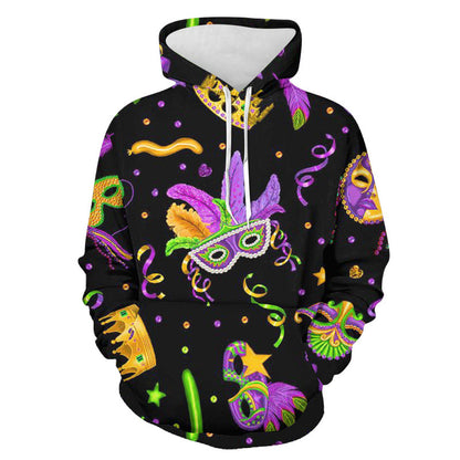 Mens Christmas Print Hooded Sweatshirt