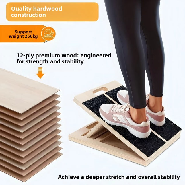 Adjustable Wooden Calf Stretching Fitness Board