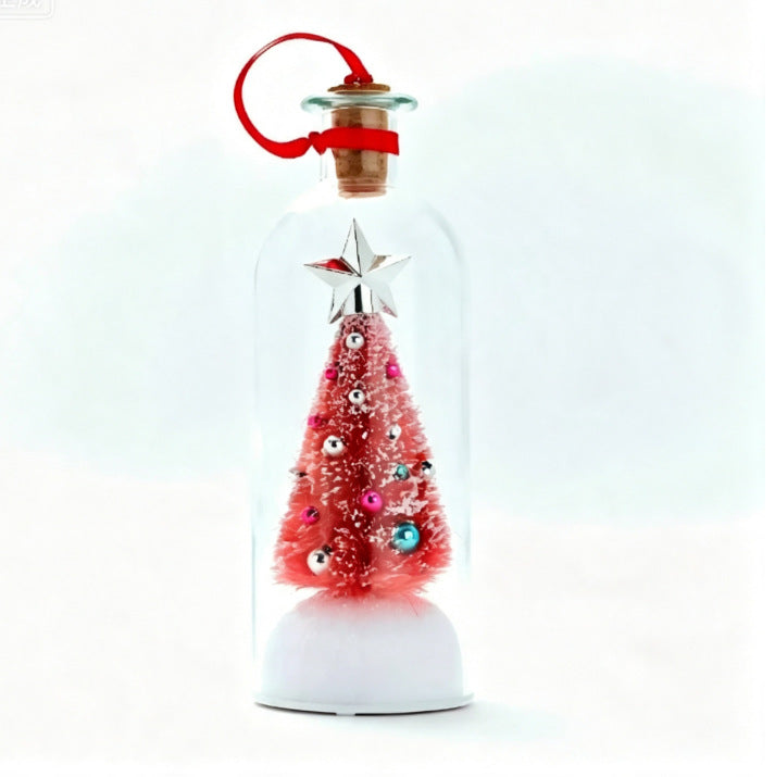 Christmas Tree Message Bottle Ornament