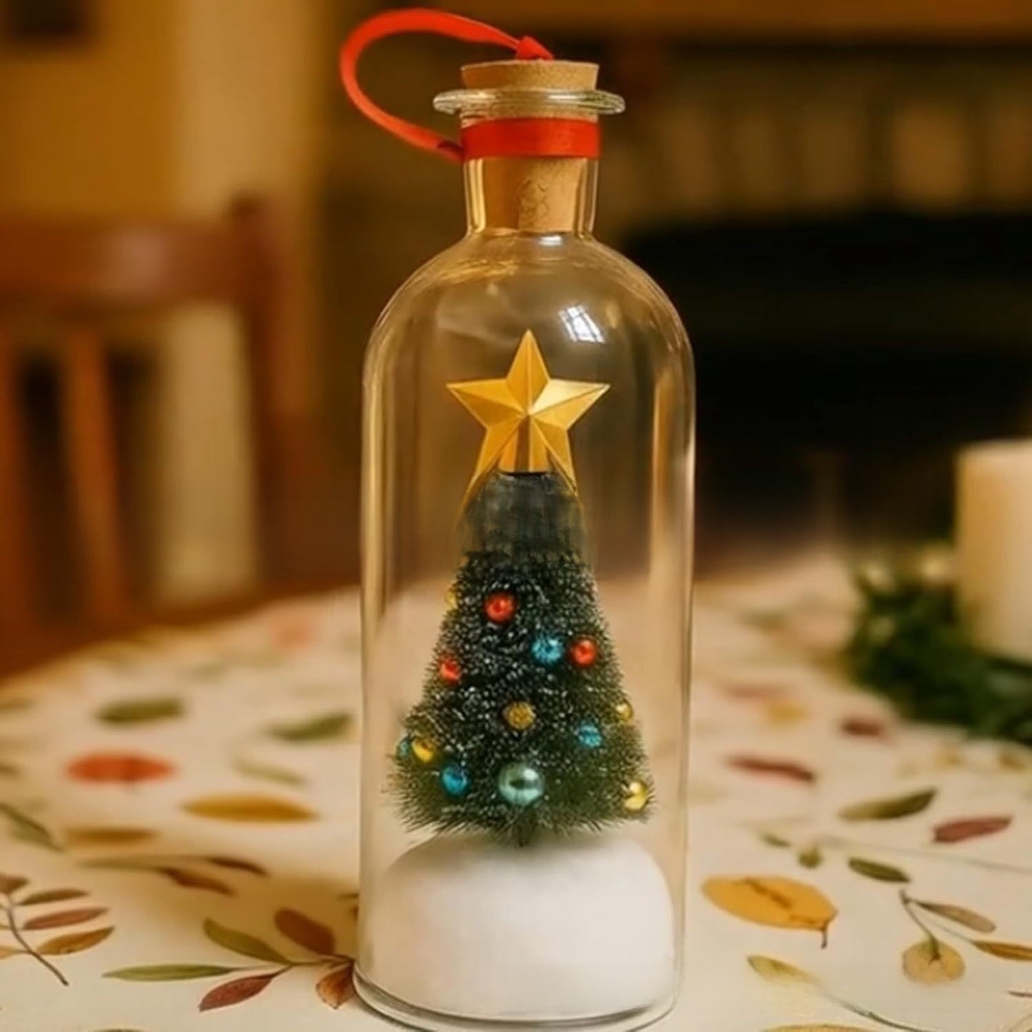 Christmas Tree Message Bottle Ornament