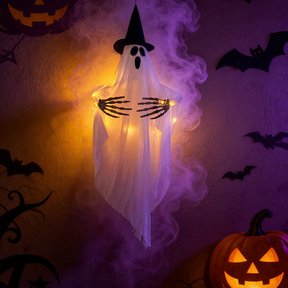 Glowing Wizard Hat Ghost Halloween Decoration