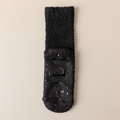 Fleece-Lined Anti-Slip Floor Socks for Winter