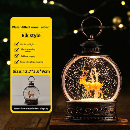 Christmas water-filled small wind lamp decoration item