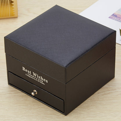 Double Layer Rose Jewelry Gift Box with Drawer