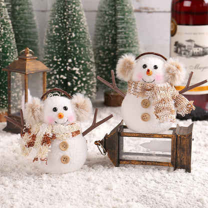 Christmas glowing little snowman figurine