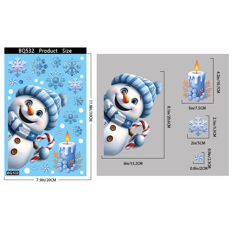 Christmas glass stickers