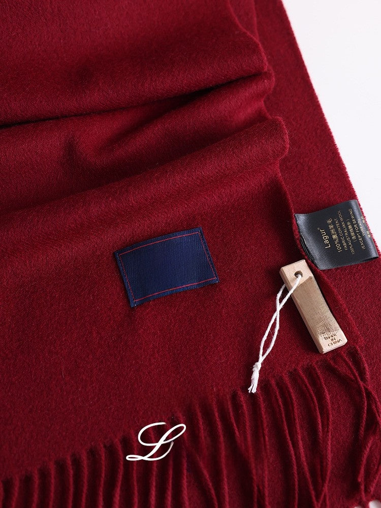 Merino Wool Scarf Winter Warm Unisex