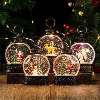 Christmas water-filled small wind lamp decoration item