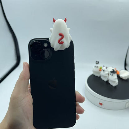 Mystery Phone Buddy Ghost Pumpkin Sticky Phone Decoration Figurine Desktop