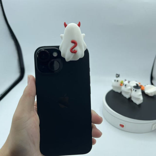Mystery Phone Buddy Ghost Pumpkin Sticky Phone Decoration Figurine Desktop