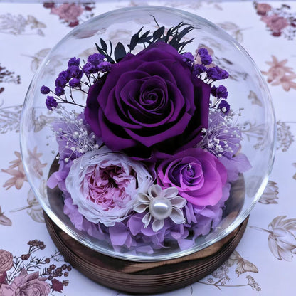 Eternal Flower Glass Dome Rose Gift