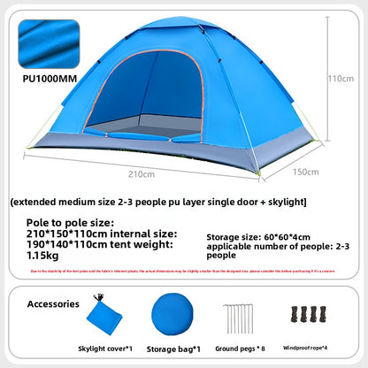 Automatic Quick Open Lightweight Camping Tent
