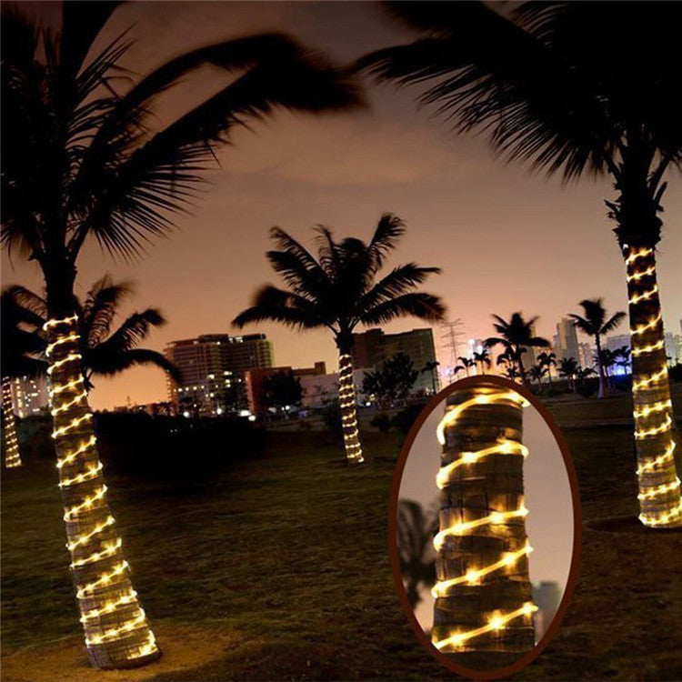 Solar Powered Outdoor LED String Lights with Remote Control