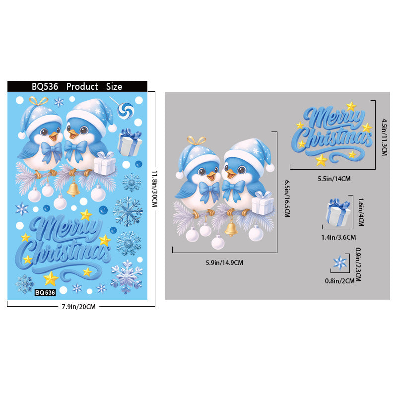 Christmas glass stickers