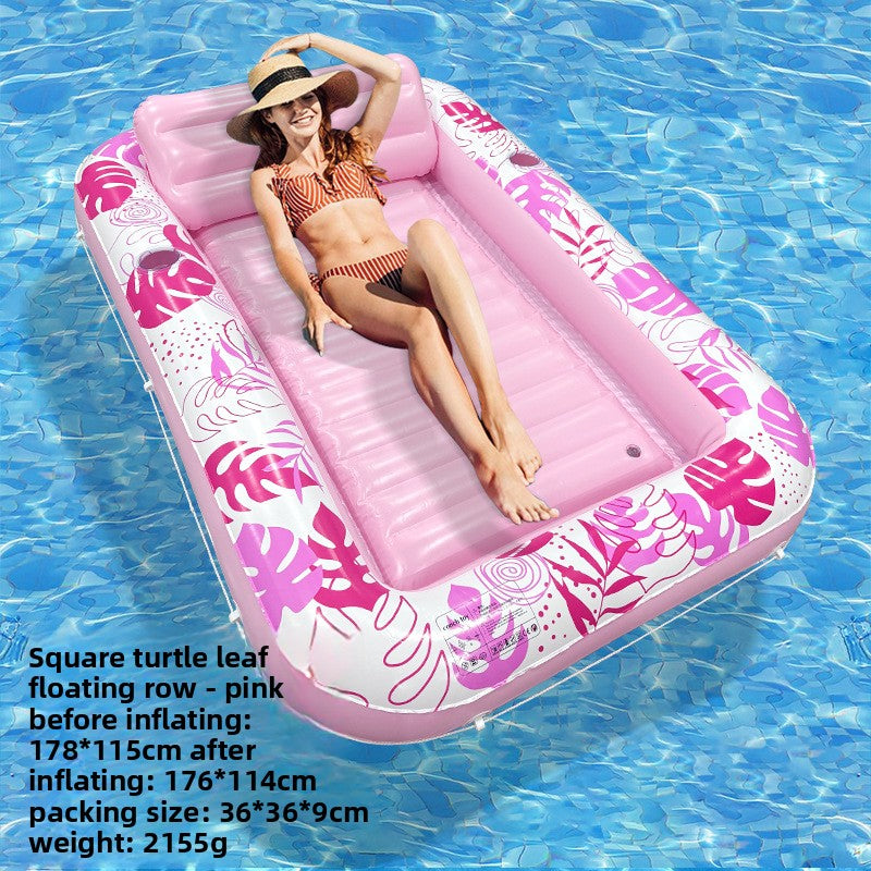 Square Bright Inflatable Pool Float Mat