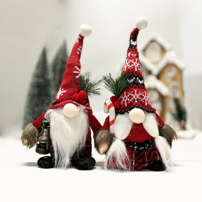 Knitted Hat Faceless Dwarf Doll Christmas Decoration