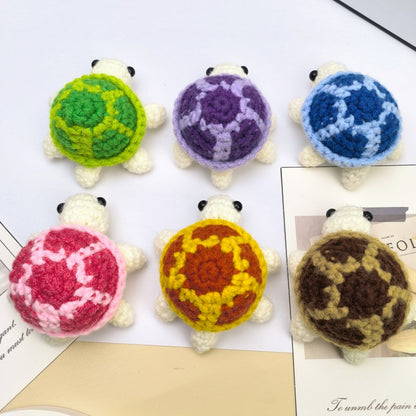 Cartoon Crochet Turtle Keychain DIY Pendant Gift