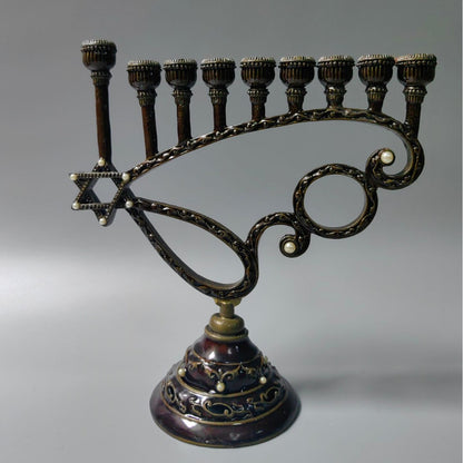 Hanukkah Menorah Zinc Alloy Candlestick