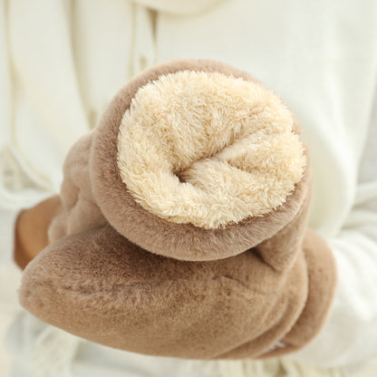 Women's Winter Fleece-Lined Windproof Warm Gloves