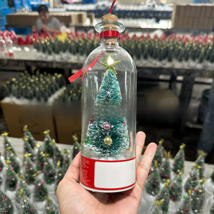 Christmas Tree Message Bottle Ornament