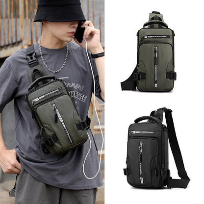 New Style Men's Multifunctional Chest Bag Fashion Casual Shoulder Crossbody Bag Durable Outdoor Small Backpack