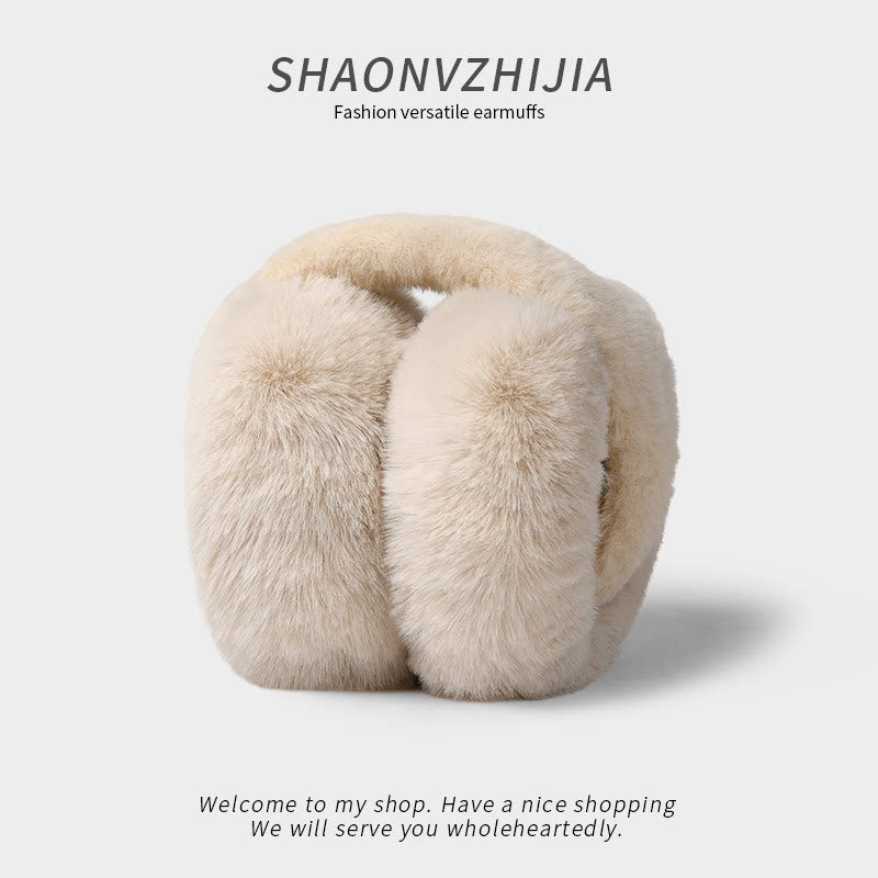 Foldable Plush Earmuffs for Winter Warmth