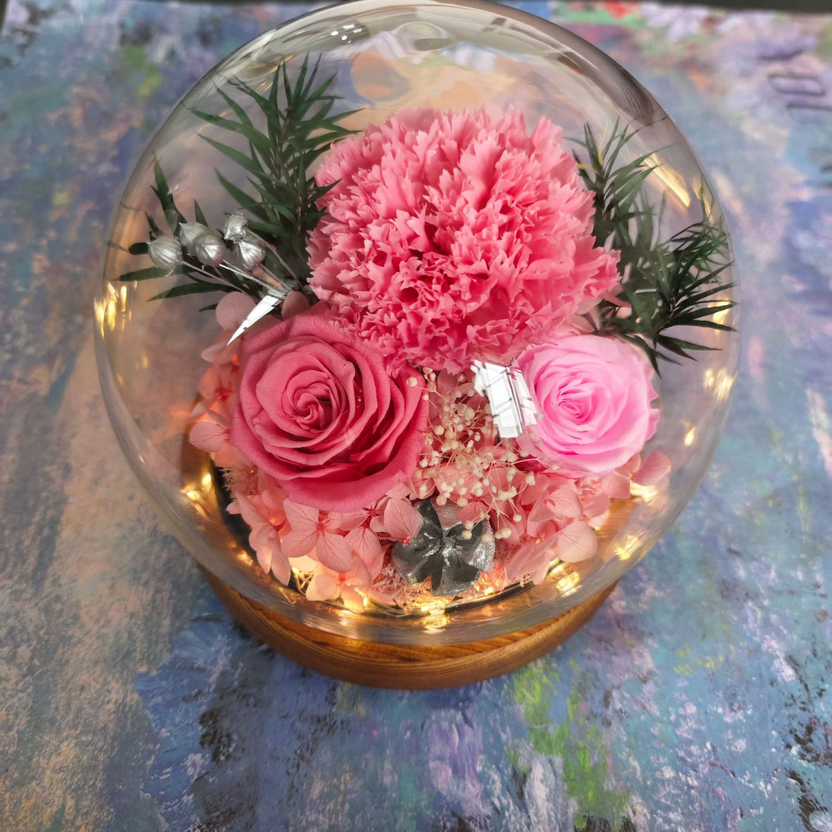 Eternal Flower Glass Dome Rose Gift