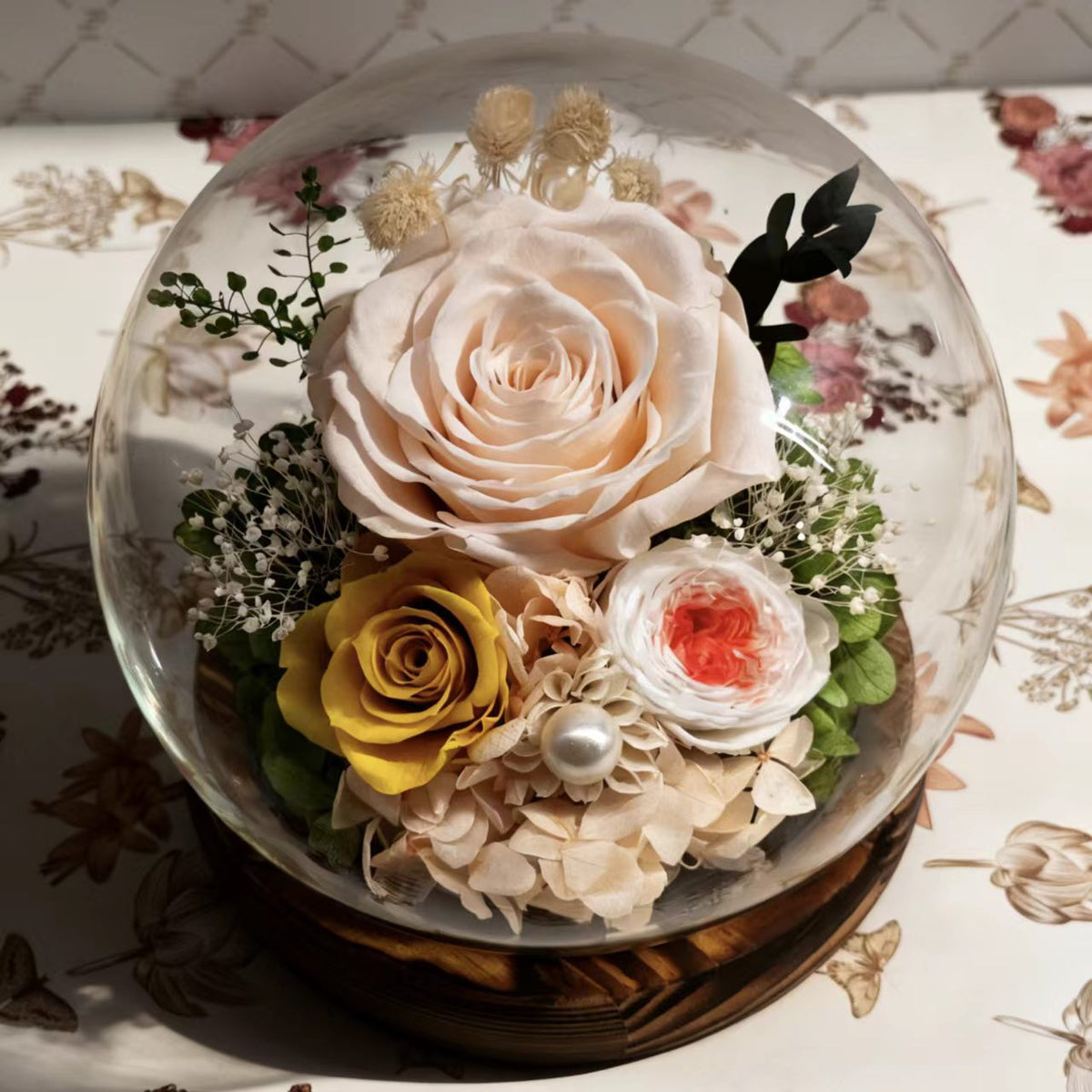 Eternal Flower Glass Dome Rose Gift