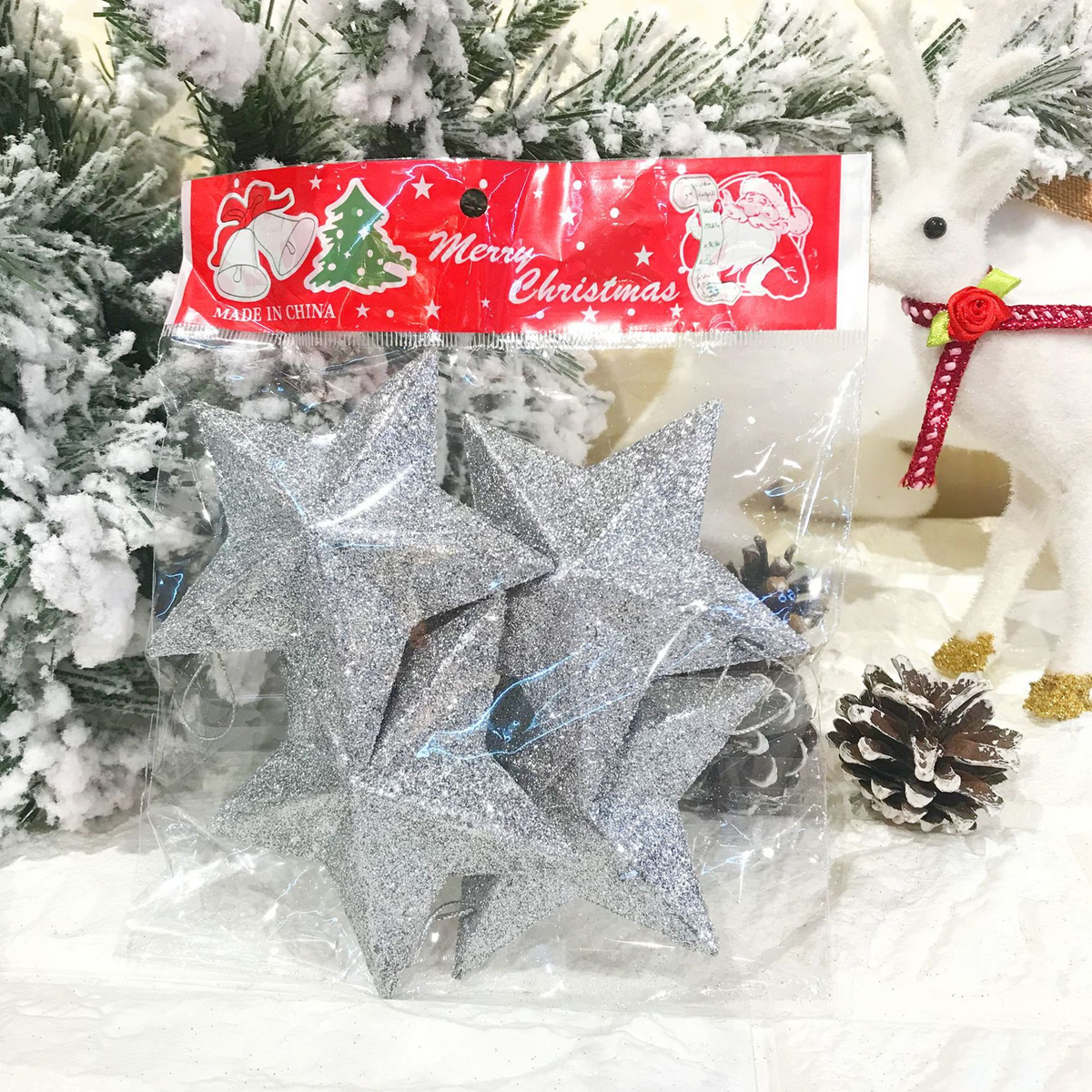 Blow Mold Plastic Christmas Star Ornament