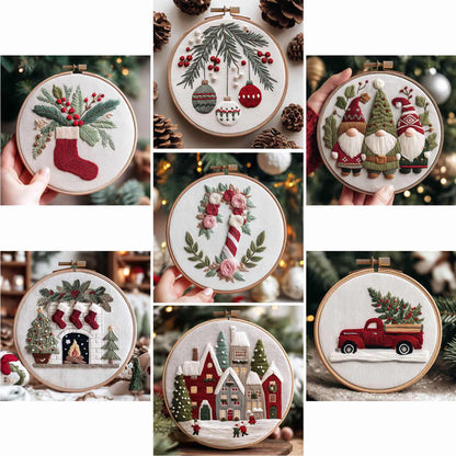 Christmas Embroidery Cross Stitch Kit