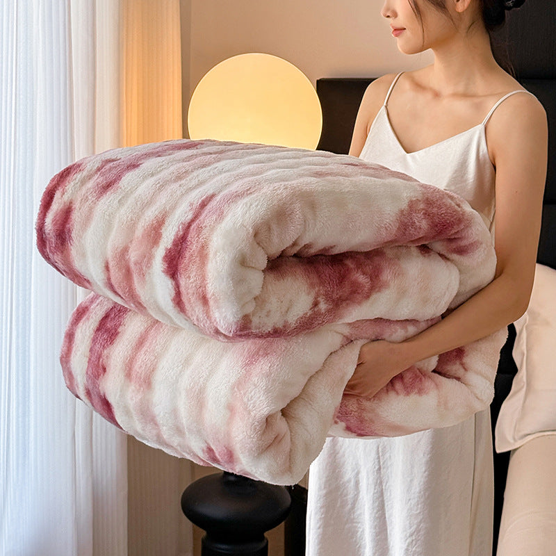 Reversible Ink Painting Plush Throw Blanket
