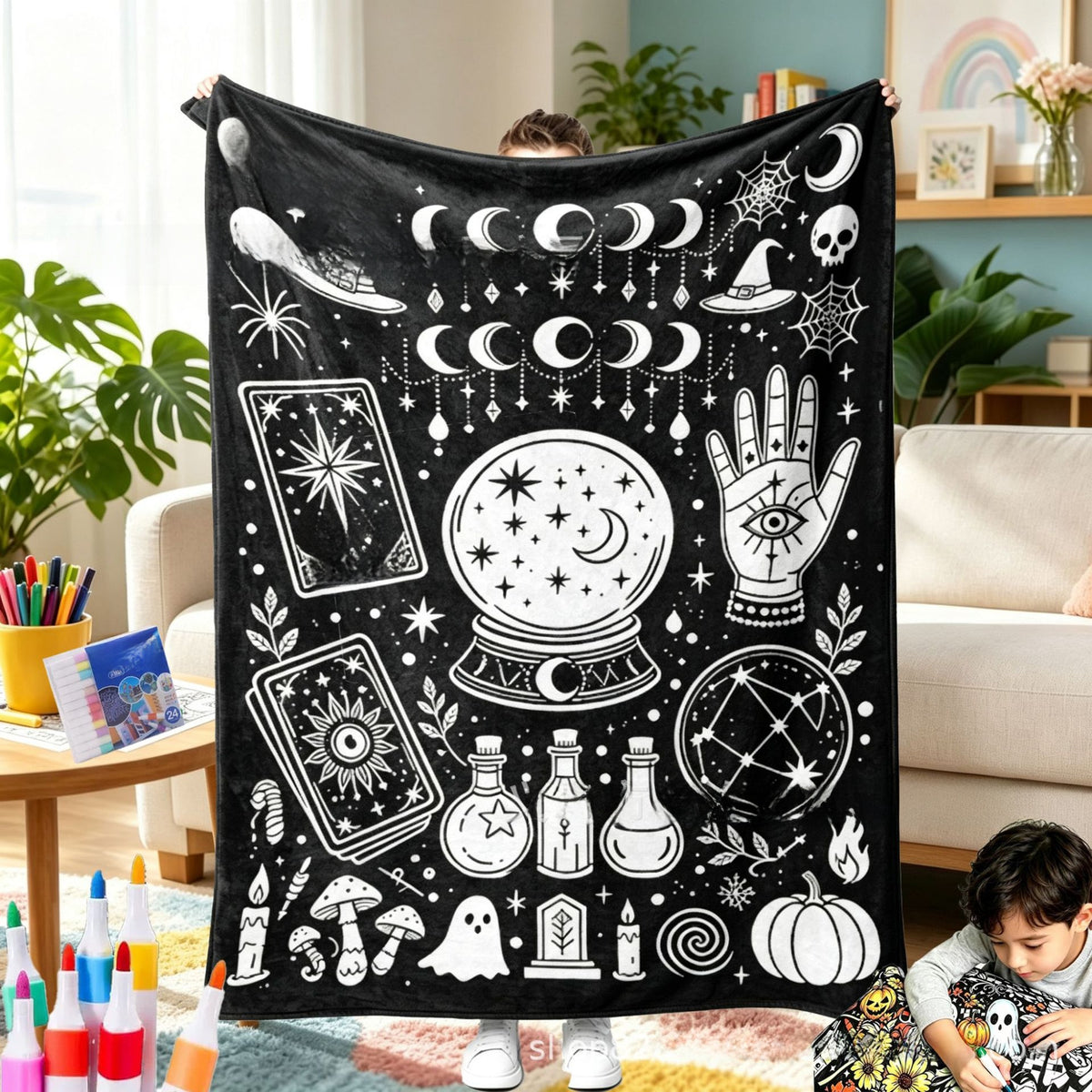 Christmas DIY Coloring Flannel Blanket