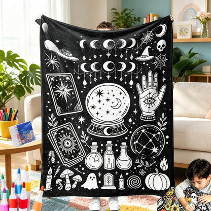 Christmas DIY Coloring Flannel Blanket