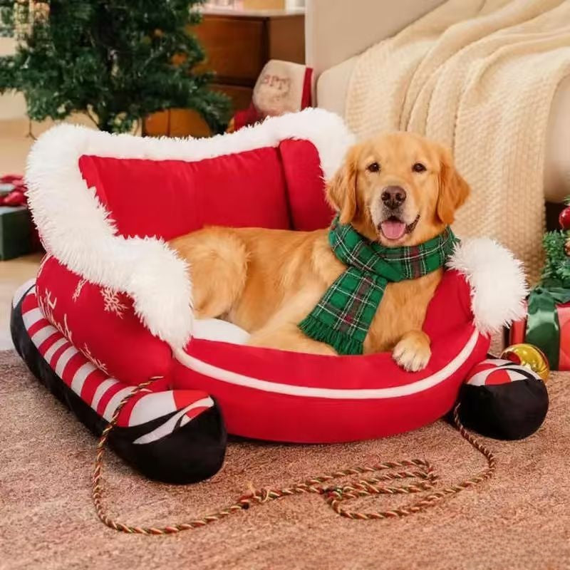 Christmas Sleigh Design Pet Dog House
