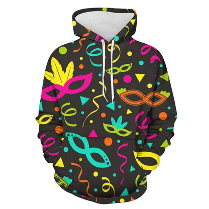 Mens Christmas Print Hooded Sweatshirt