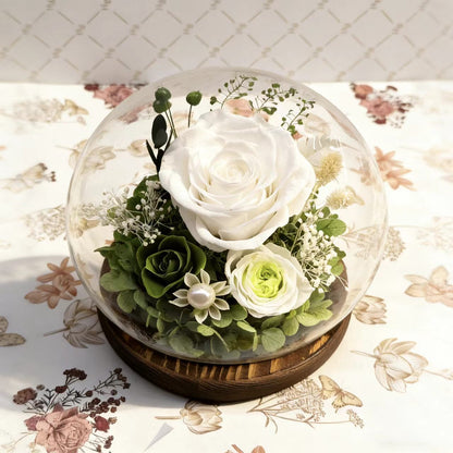 Eternal Flower Glass Dome Rose Gift