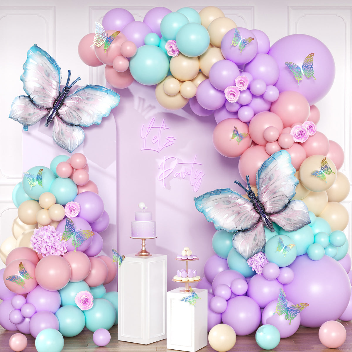 Butterfly Balloon Chain Set for Party Decoration