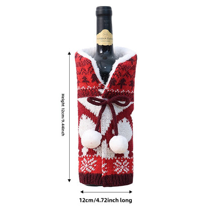 Christmas Wine Bottle Decoration Covers