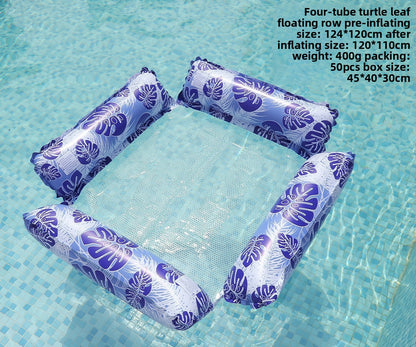 Foldable inflatable backrest striped float
