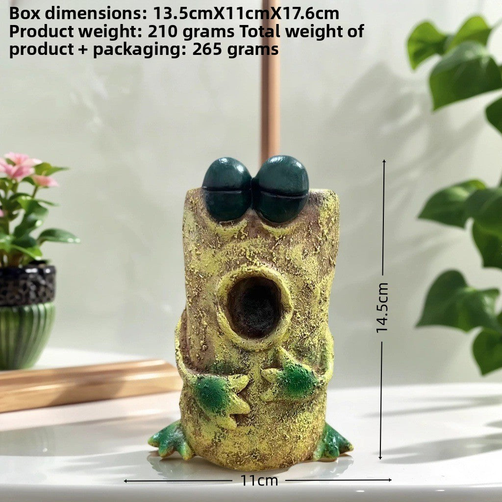 Creative Frog Funny Expression Resin Flower Pot Decoration for Home Courtyard Garden