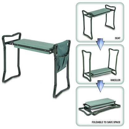 Outdoor garden kneeling stool sitting kneeling garden gardening kneeling chair garden tool stool with tool kit multifunctional folding kneeling stool