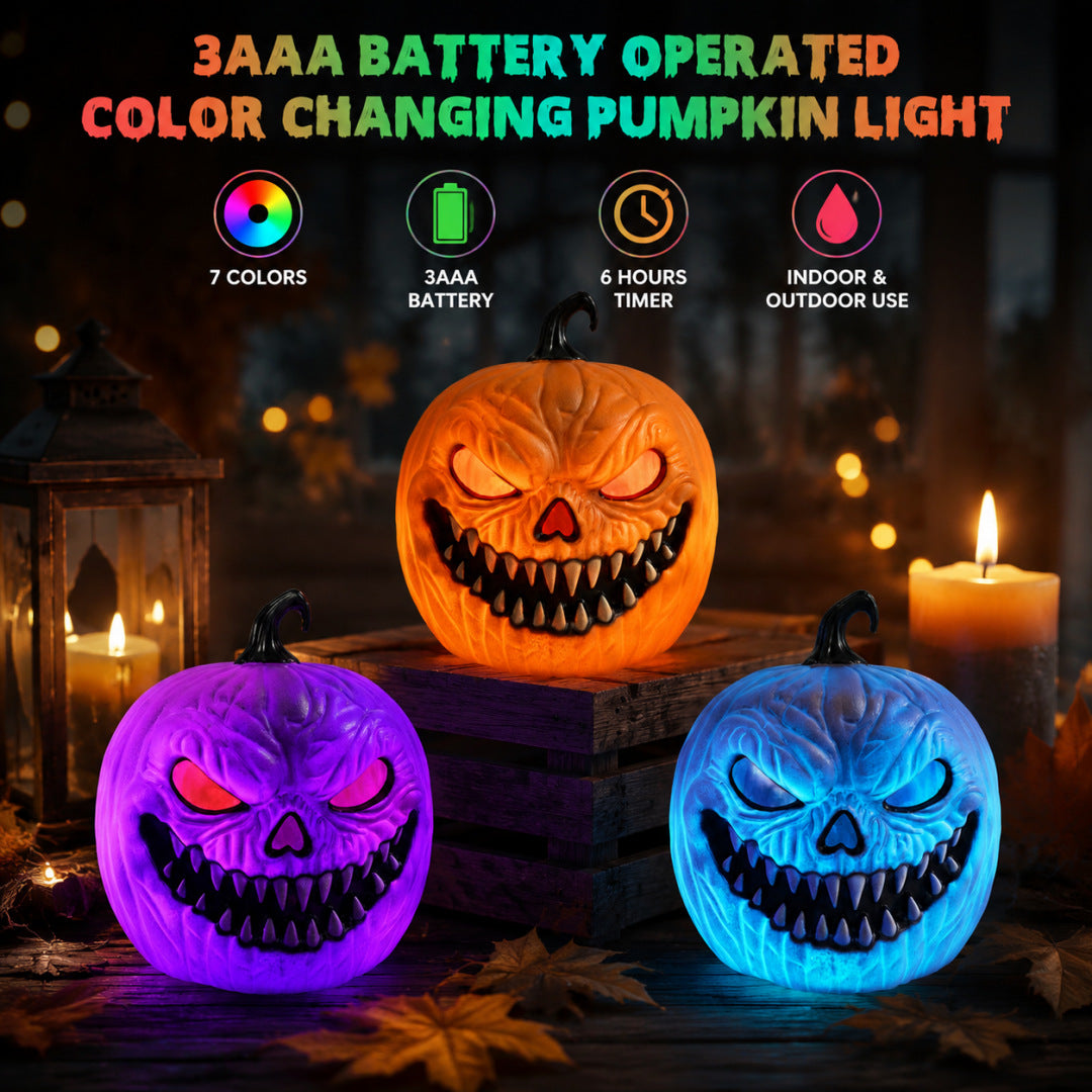 Halloween Decorations, Sound-Activated Glowing Pumpkin Lanterns