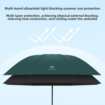 Folding umbrella for both weather and rain