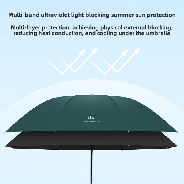 Folding umbrella for both weather and rain