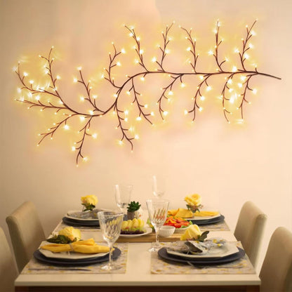 Simulation rattan lamp wall decoration