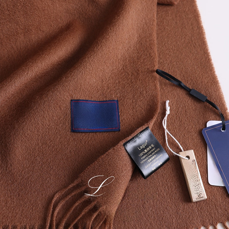 Merino Wool Scarf Winter Warm Unisex